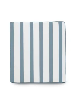 rucomfy Indoor/Outdoor Striped Single Bench Seafoam Blue Seatpad