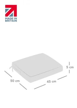 rucomfy Indoor/Outdoor Striped Single Bench Seafoam Blue Seatpad