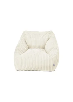 rucomfy Jumbo Cord Big Kids Snuggle Chair Ivory Beanbag