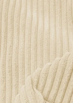 rucomfy Jumbo Cord Big Kids Snuggle Chair Ivory Beanbag