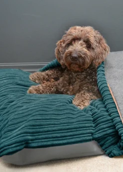 rucomfy Jumbo Cord Burrower Large Teal Pet Bed