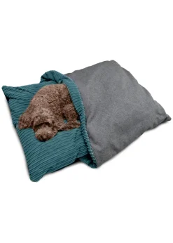 rucomfy Jumbo Cord Burrower Large Teal Pet Bed