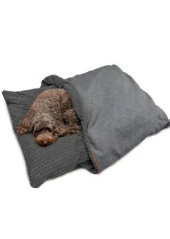 rucomfy Jumbo Cord Burrower Large Slate Grey Pet Bed