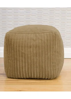rucomfy Jumbo Cord Cube Caramel Beanbag