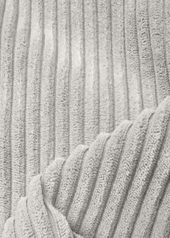 rucomfy Jumbo Cord Floor Cushion Platinum Grey Beanbag