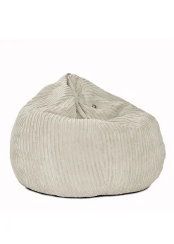 rucomfy Jumbo Cord Slouchbag Platinum Grey Beanbag