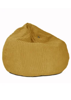 rucomfy Jumbo Cord Slouchbag Mustard Beanbag
