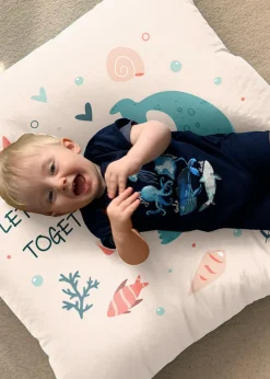 rucomfy Printed Floor Cushion Under The Sea Beanbag