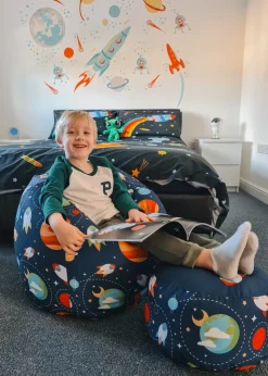 rucomfy Printed Kids Classic Outer Space Beanbag