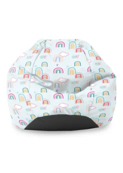 rucomfy Printed Kids Classic Rainbow Sky Beanbag