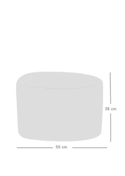 rucomfy Printed Striped Olive Green Frilled Pouffe