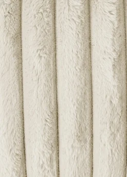 rucomfy Ribbed Faux Fur Zen Chair Cream Beanbag