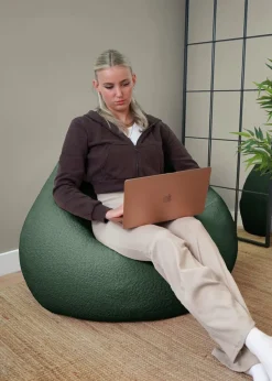 rucomfy Snug Slouchbag Dark Green Beanbag