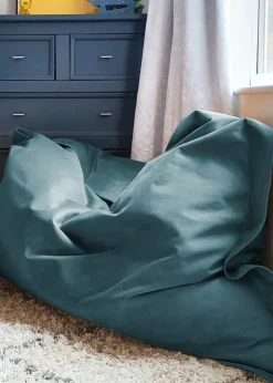 rucomfy Velvet Extra Large Squarbie Teal Beanbag