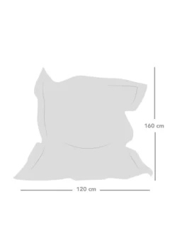 rucomfy Velvet Extra Large Squarbie Peacock Beanbag