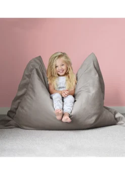 rucomfy Velvet Junior Squarbie Pebble Grey Beanbag