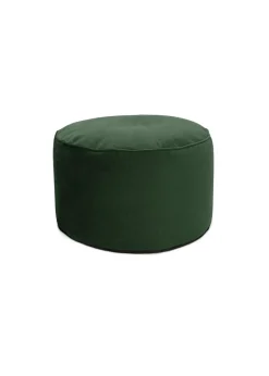 rucomfy Velvet Pouffe Emerald Green Beanbag
