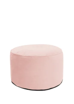 rucomfy Velvet Pouffe Pink Beanbag