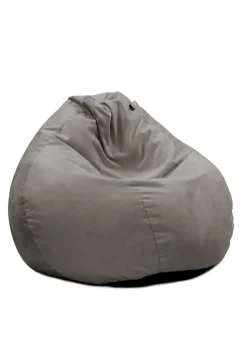 rucomfy Velvet Slouchbag Pebble Grey Beanbag