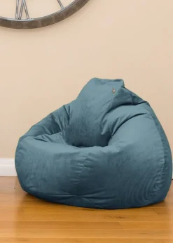 rucomfy Velvet Slouchbag Teal Beanbag