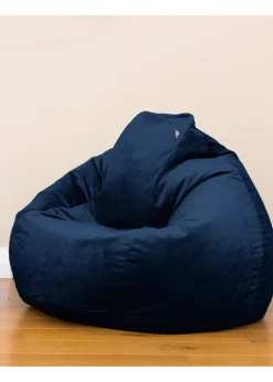 rucomfy Velvet Slouchbag Peacock Blue Beanbag