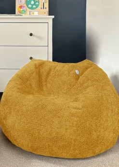 rucomfy Waffle Kids Slouchbag Mustard Beanbag