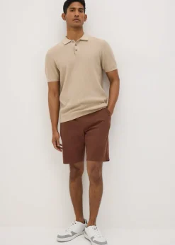 Rust Slim Fit Chino Shorts