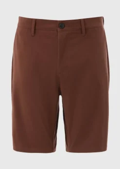 Rust Slim Fit Chino Shorts