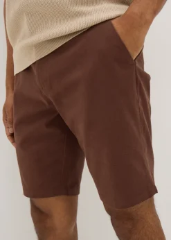 Rust Slim Fit Chino Shorts