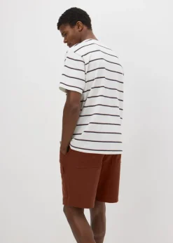 Rust Textured Cargo Shorts