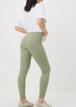 Sage Green Seamless Ribbed Leggings