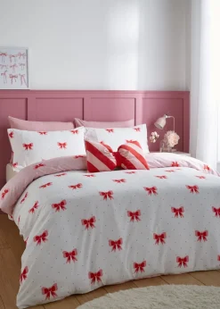 Sassy B Dotty Bows Soft Microfibre Reversible Duvet Cover Set