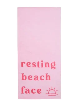 Sassy B Resting Beach Face Cotton Beach Towel