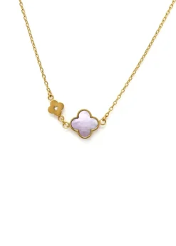 Say It With Children's Gold Pink Clover Necklace