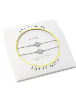 Say It With Silver Children's Smiley Friendship Bracelets