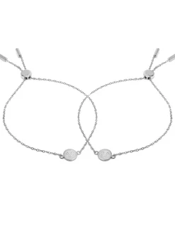 Say It With Silver Children's Smiley Friendship Bracelets