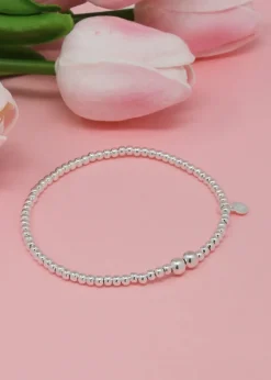 Say It With Silver Mini Junior Ball Bracelet