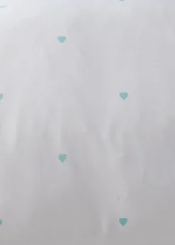 Serene Decorative Heart Blue Duvet Cover Set