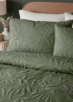 Serene Luana Dark Green Peach Finish Duvet Cover Set
