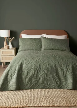 Serene Luana Dark Green Quilted Bedspread