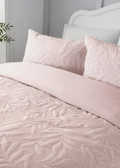 Serene Luana Soft Touch Pink Duvet Cover Set