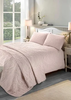 Serene Luana Soft Touch Pink Duvet Cover Set