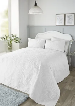 Serene Luana Soft Touch Pinsonic White Bedspread