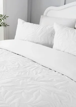 Serene Luana Soft Touch White Duvet Cover Set