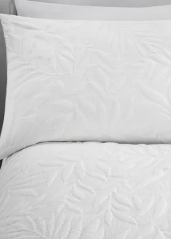 Serene Luana Soft Touch White Duvet Cover Set