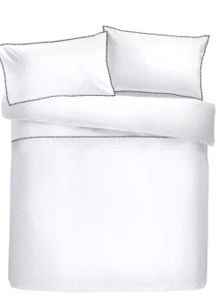 Serene Pom Pom Grey Duvet Cover Set