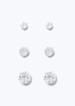 Silver 3 Pack Earrings