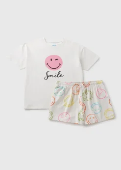 Smiley Cream Short Pyjama Set