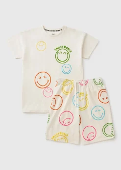 Smiley Kids Cream Shortie Pyjama Set (4-13yrs)