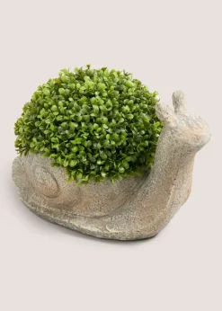 Snail Topiary Plant With Stone